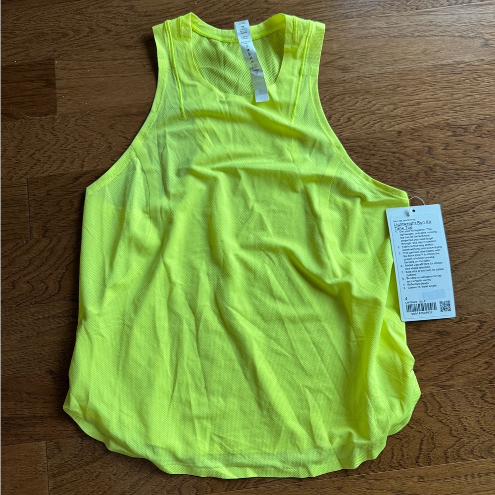 Yellow Relaxed Sleeveless Tank Top